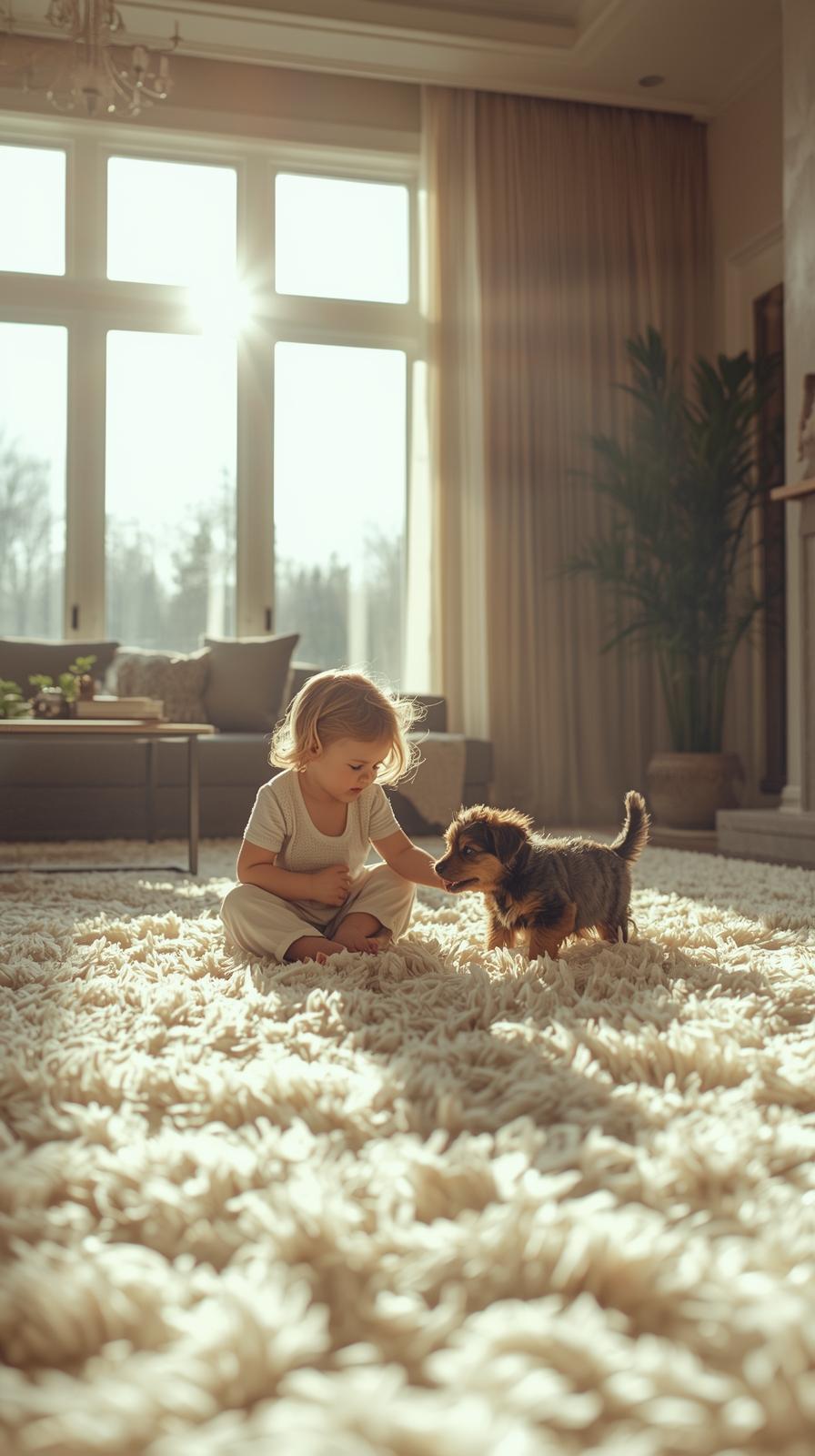 Close-up of a person wearing yellow gloves spraying cleaner onto a gold-colored bathroom faucet and white sink basin.